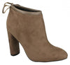 MICHELLE TAUPE FAUX SUEDE ANKLE BOOTS