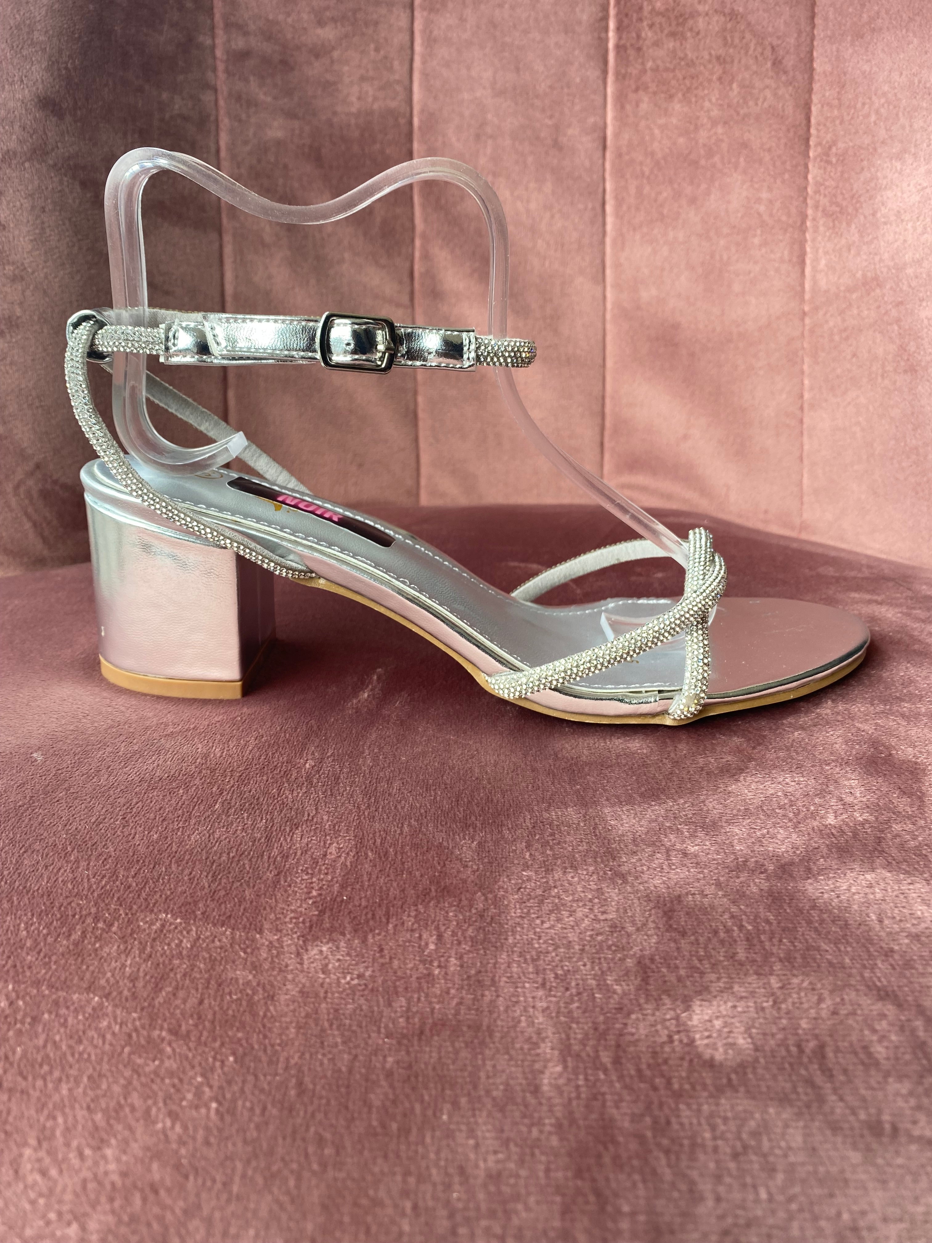 Buy Women Silver Party Sandals Online | SKU: 35-4636-27-37-Metro Shoes